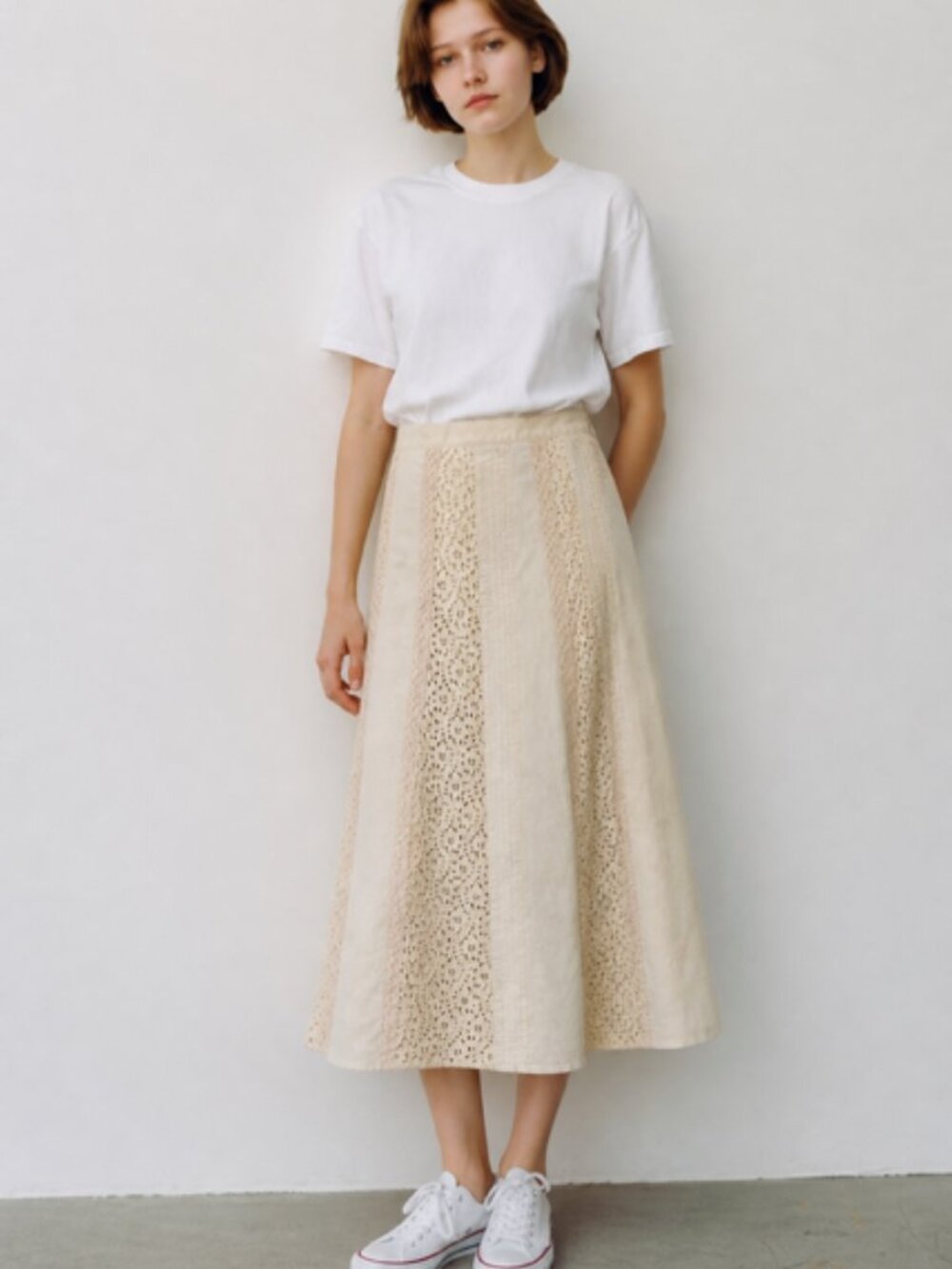 COLDWATER CREEK Linen Blend Midi Skirt